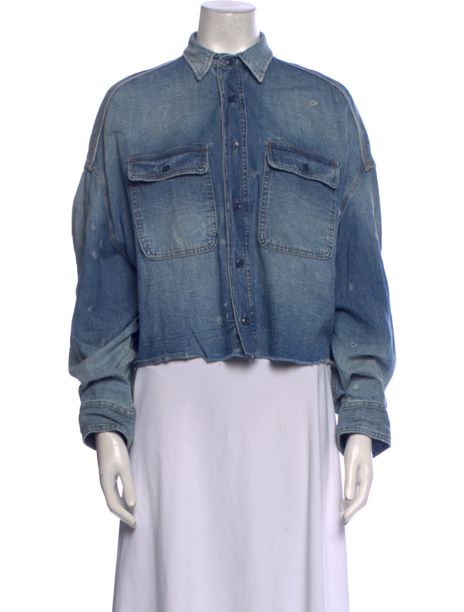 R13 Long Sleeve Button-Up Top