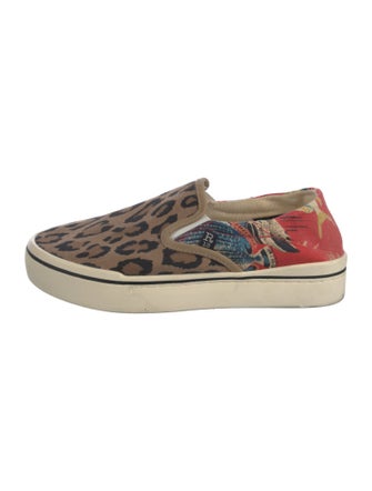 R13 Canvas Animal Print Sneakers