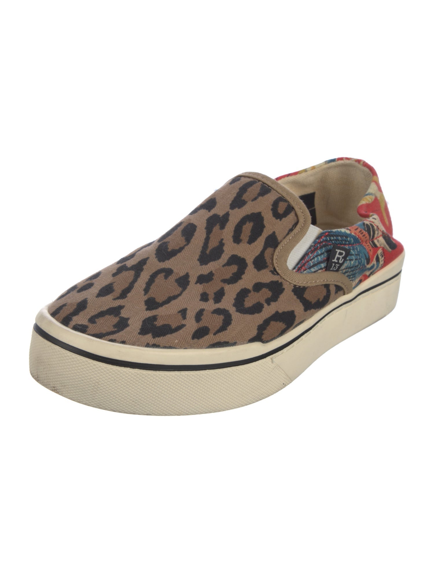 R13 Canvas Animal Print Sneakers