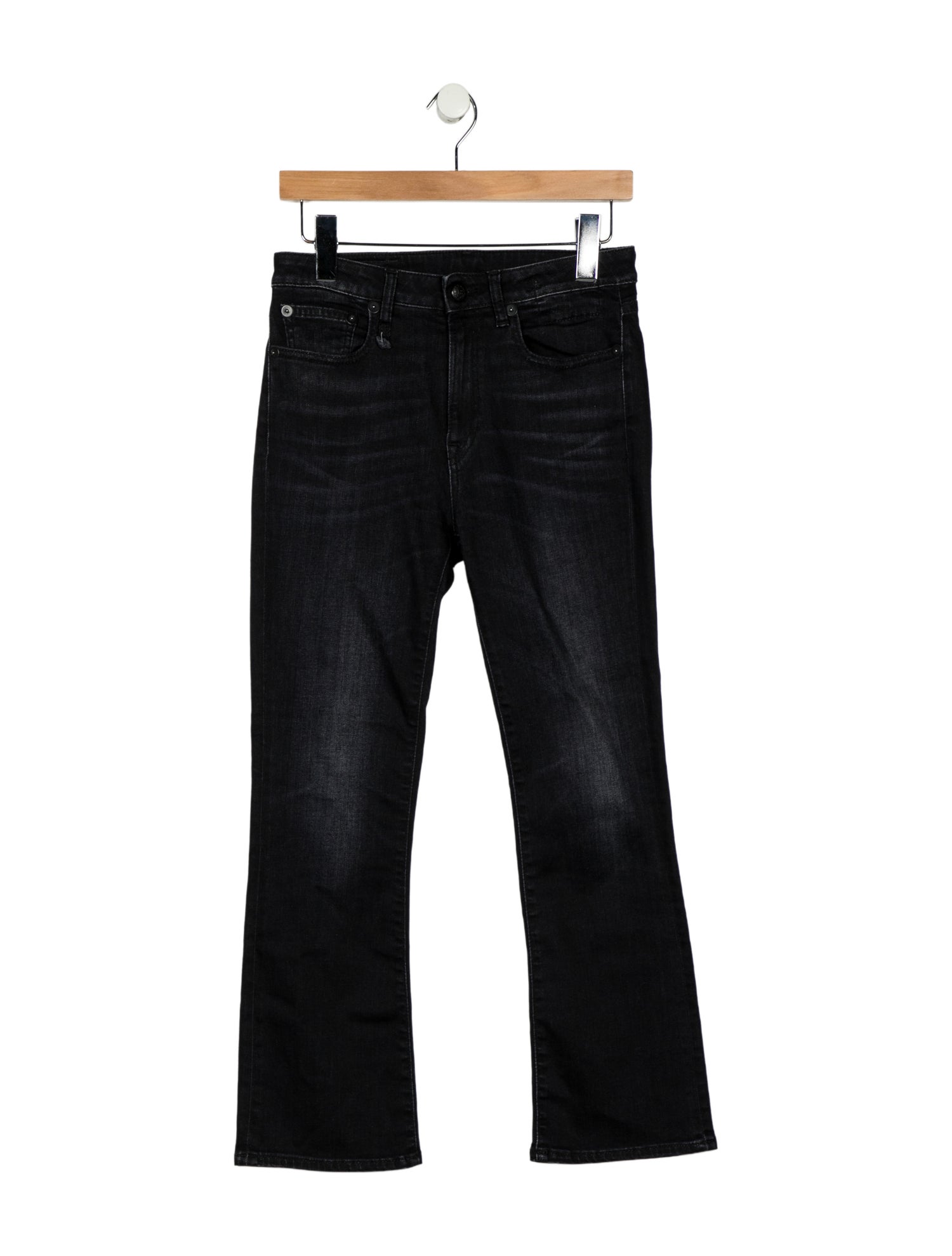 R13 Mid-Rise Straight Leg Jeans