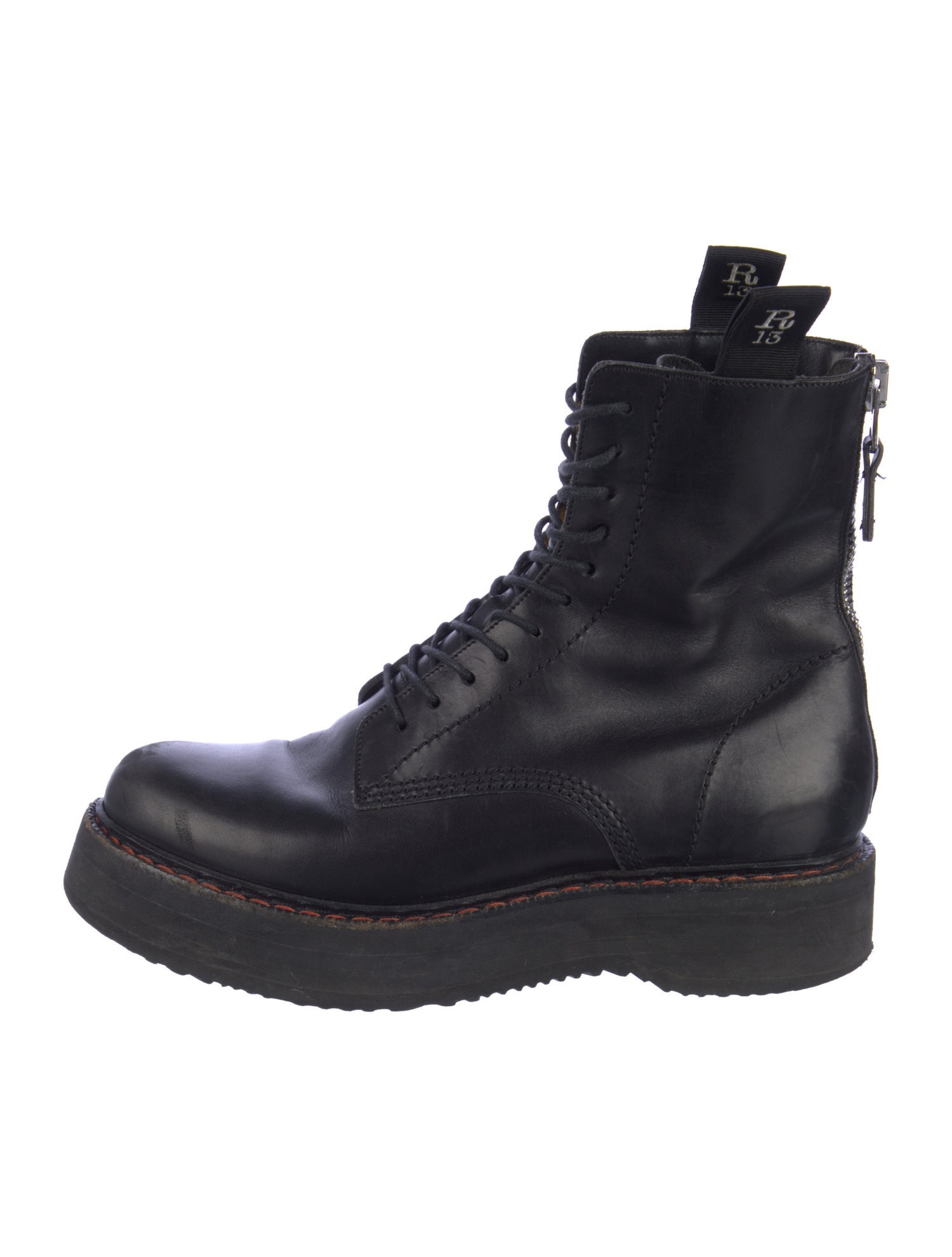R13 Leather Combat Boots