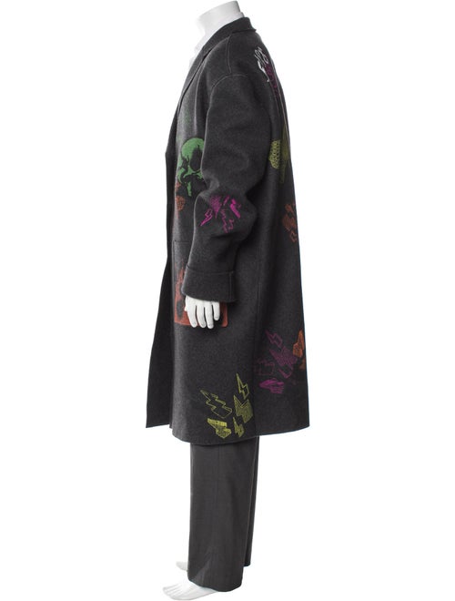 R13 Wool Graphic Print Parka