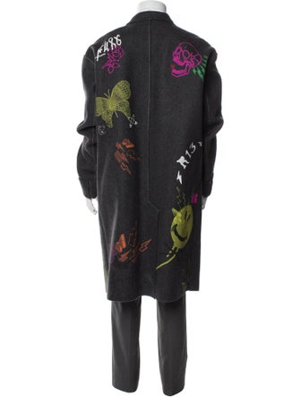 R13 Wool Graphic Print Parka