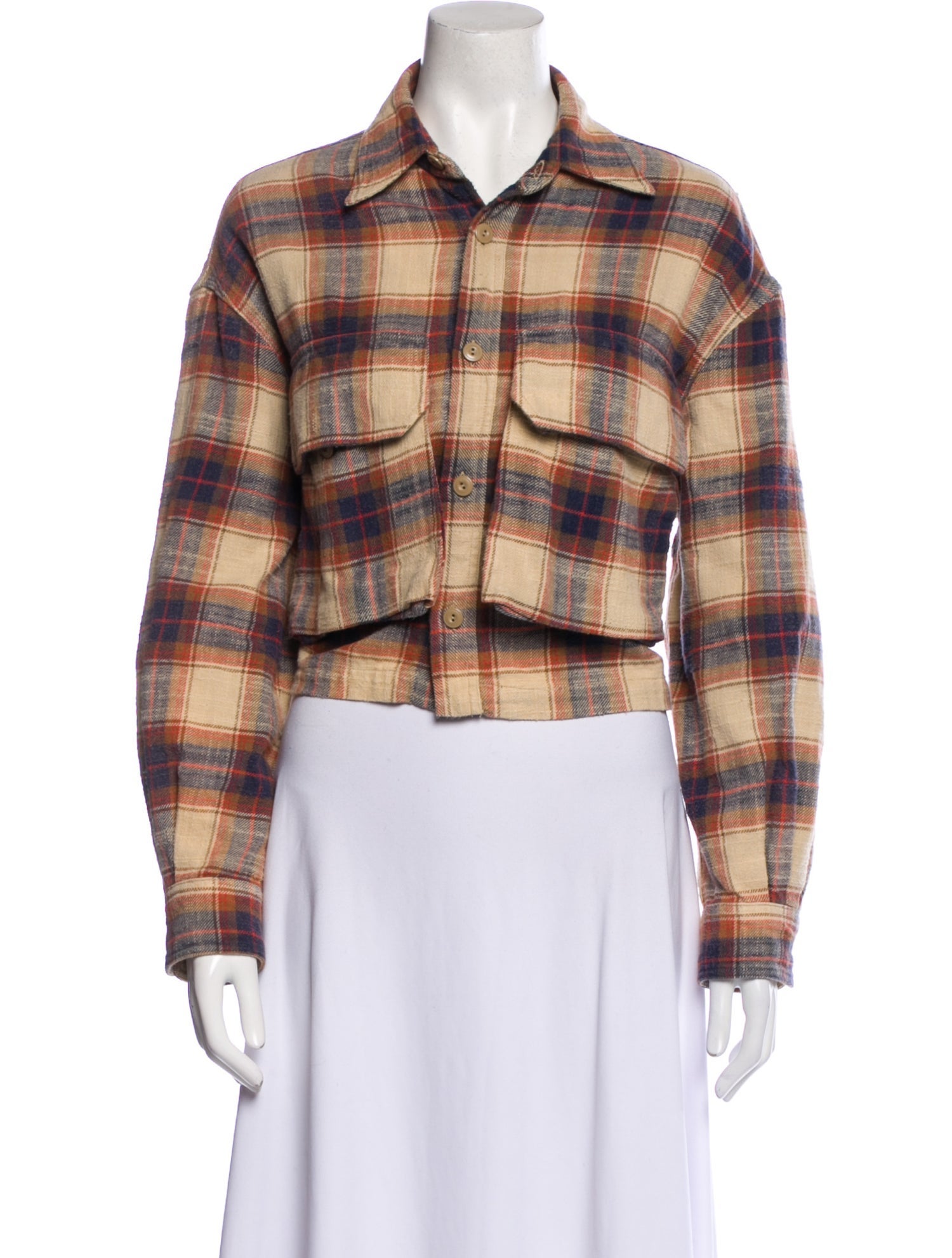 R13 Plaid Print Bomber Jacket