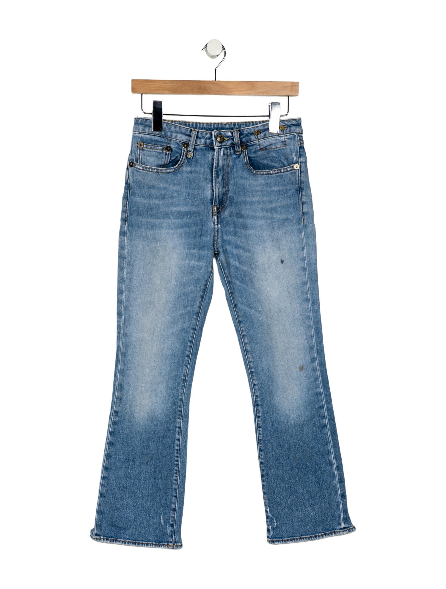 R13 Mid-Rise Straight Leg Jeans