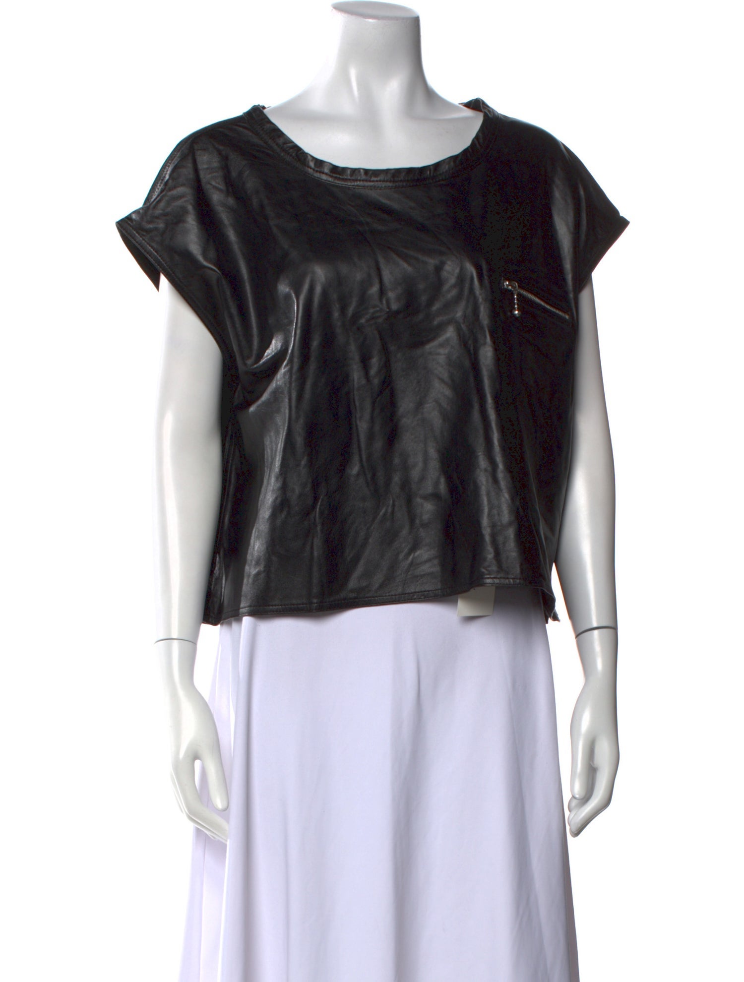 R13 Bateau Neckline Short Sleeve Top