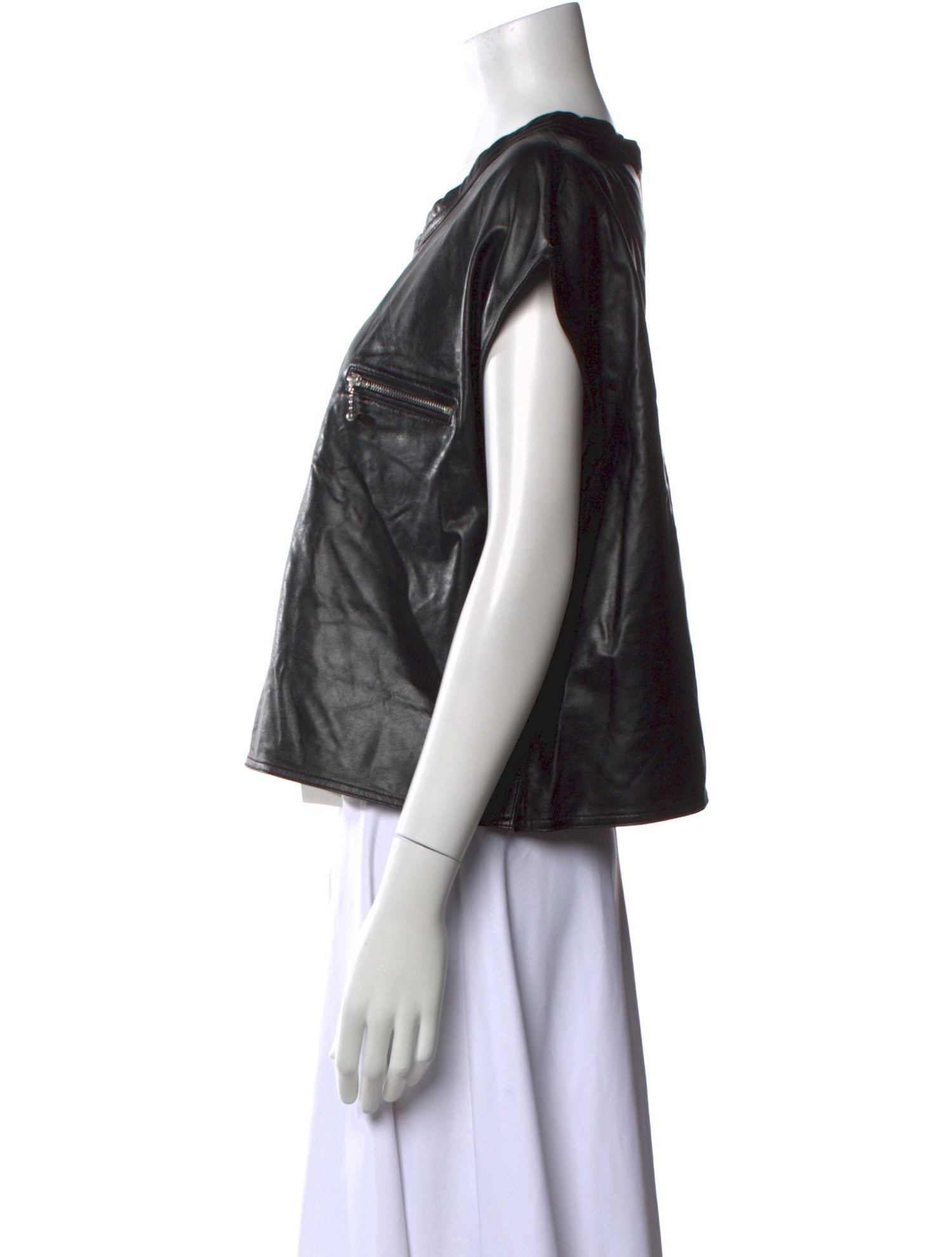 R13 Bateau Neckline Short Sleeve Top