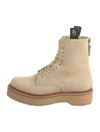 R13 Suede Combat Boots