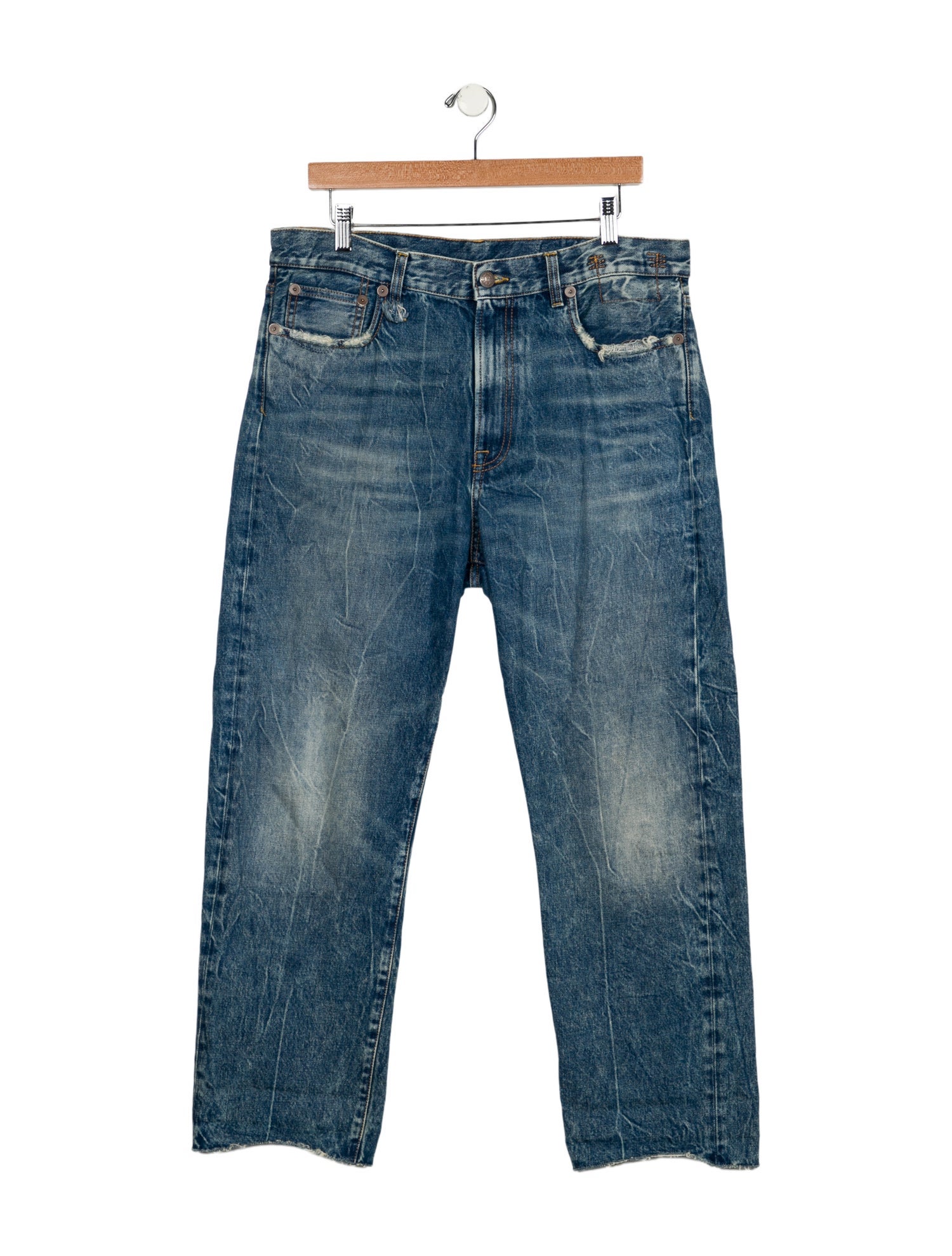 R13 High-Rise Straight Leg Jeans