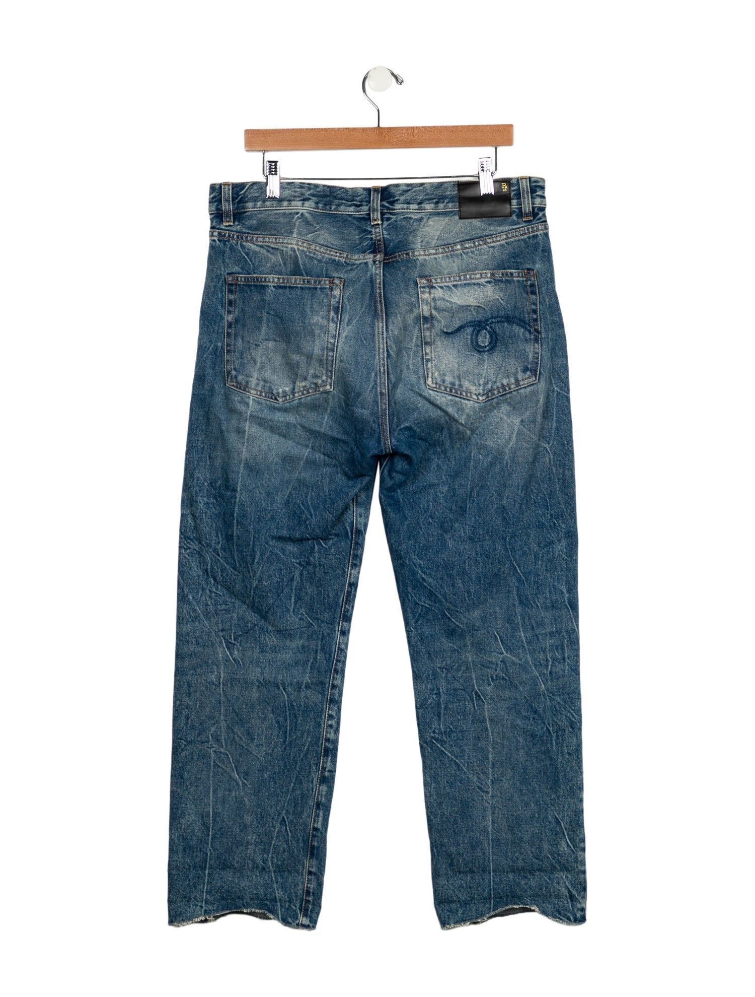 R13 High-Rise Straight Leg Jeans