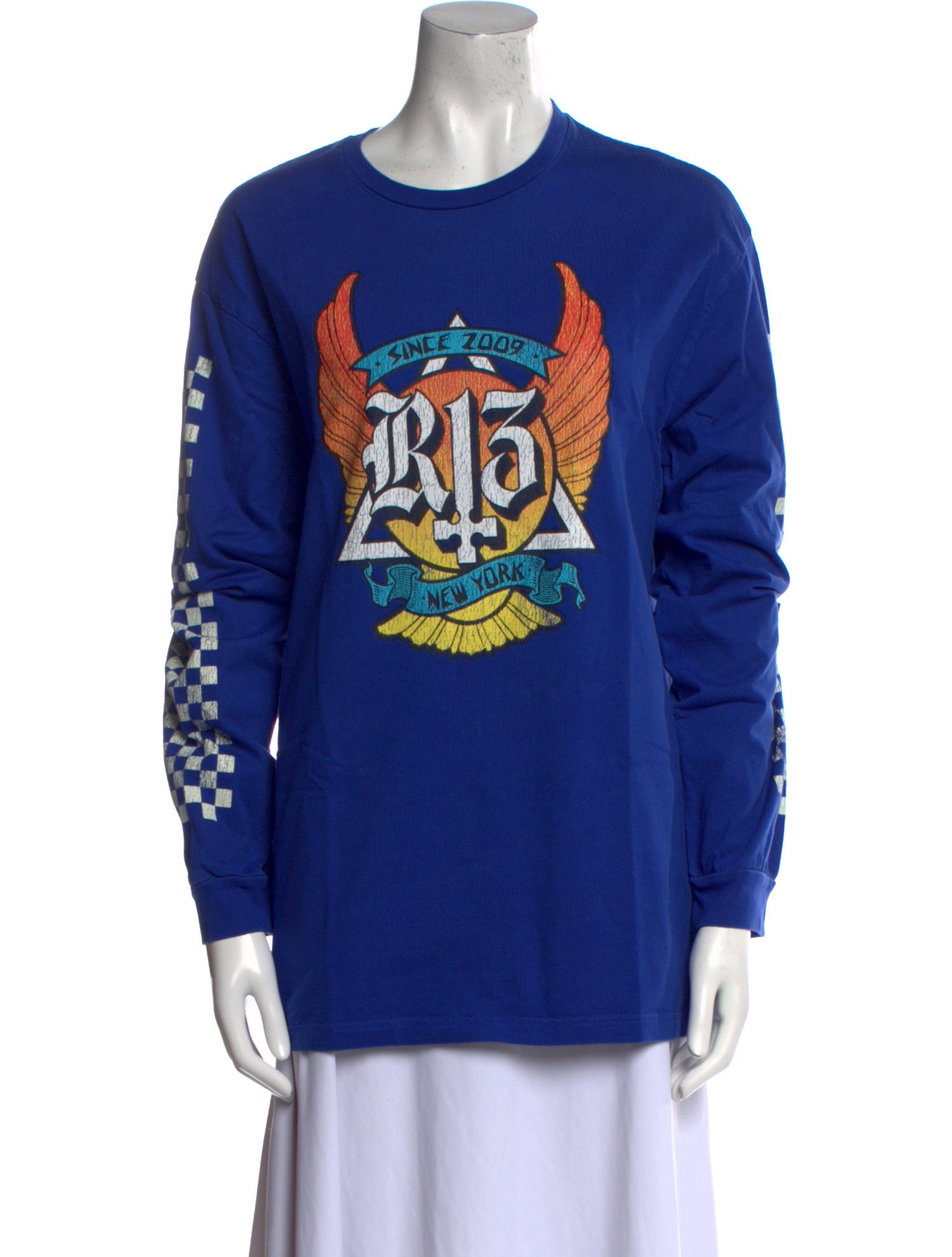 R13 Graphic Print Crew Neck Sweatshirt