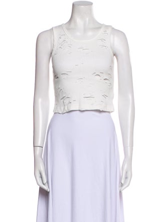 R13 Scoop Neck Sleeveless Crop Top