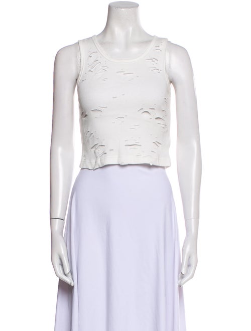 R13 Scoop Neck Sleeveless Crop Top