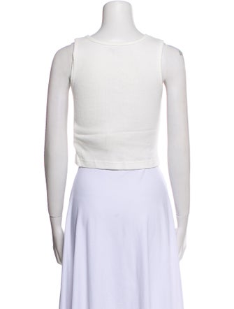 R13 Scoop Neck Sleeveless Crop Top