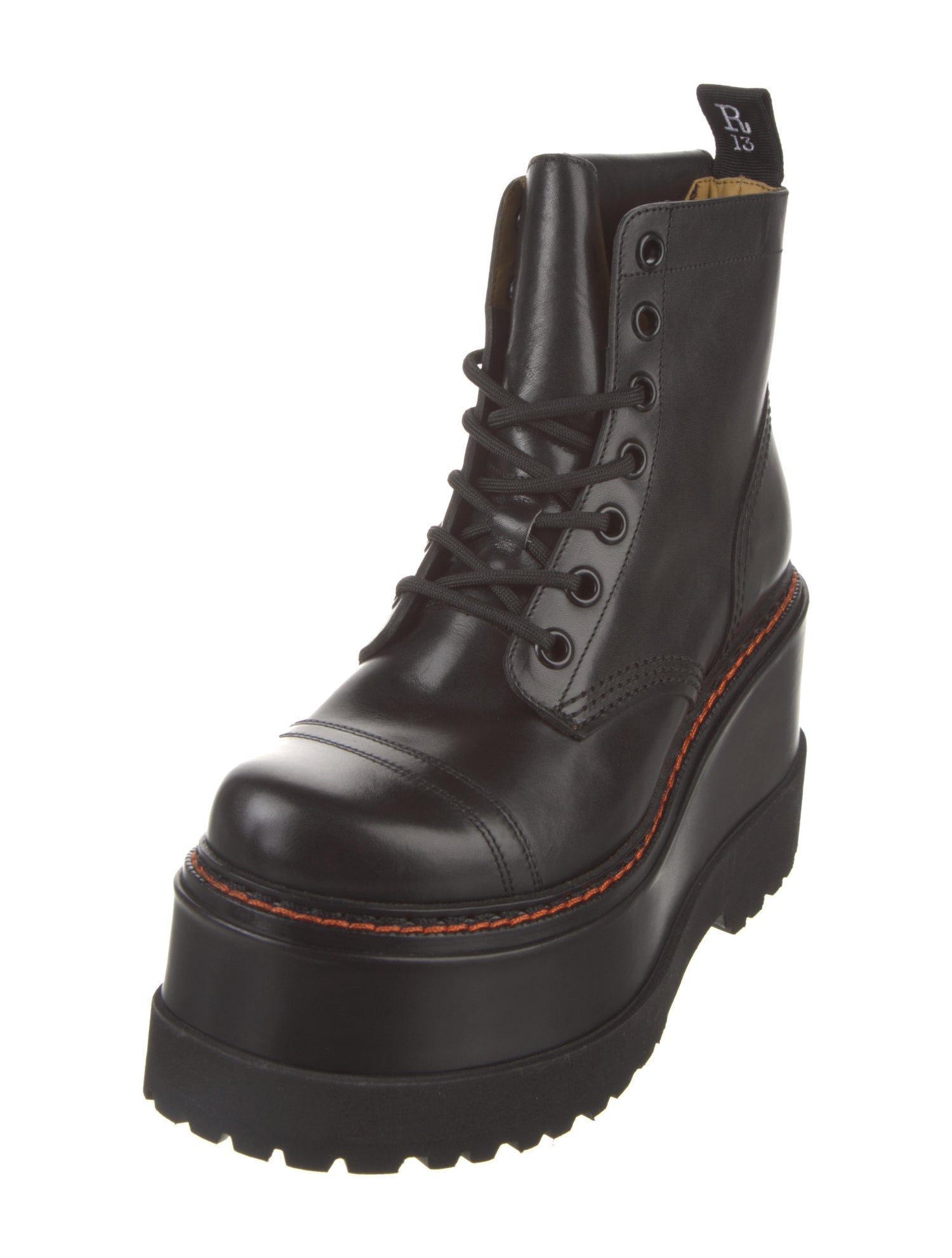 R13 Leather Combat Boots