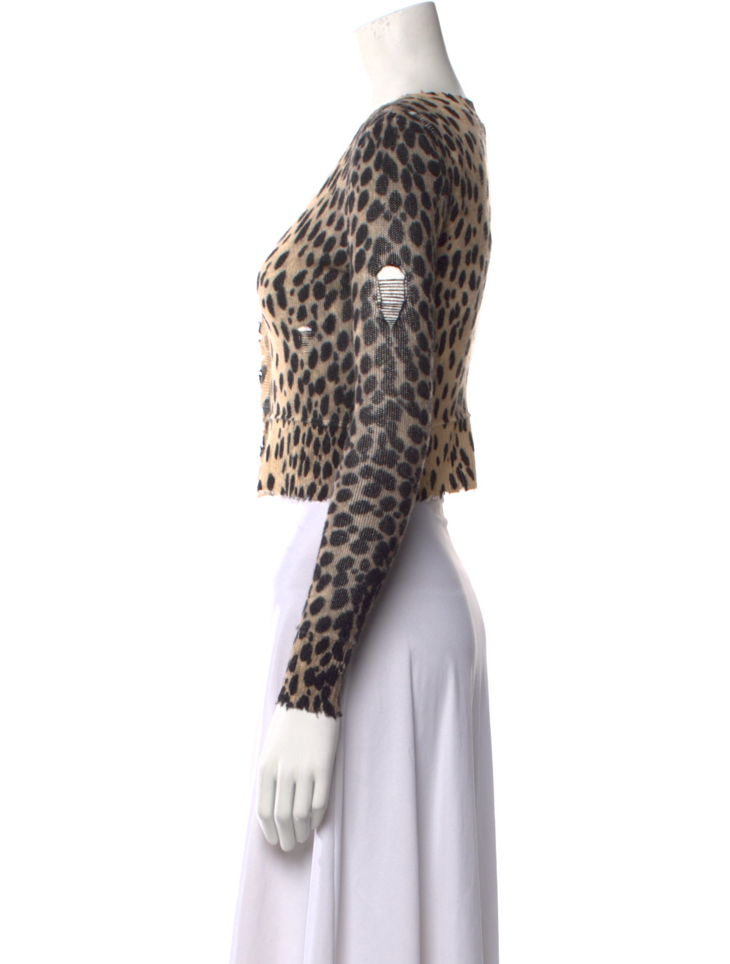 R13 Cashmere Animal Print Sweater w/ Tags