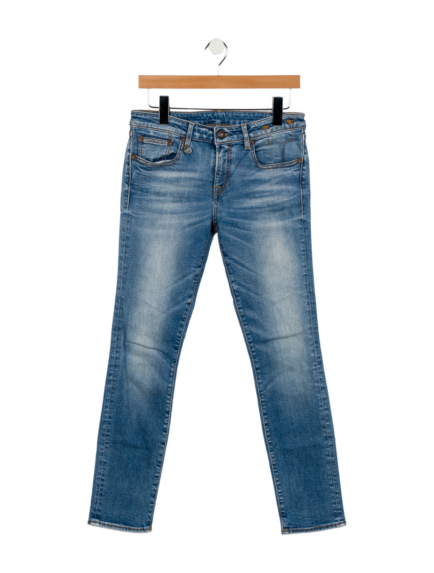 R13 Mid-Rise Skinny Leg Jeans