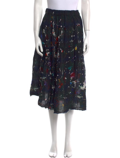 R13 Printed Midi Length Skirt