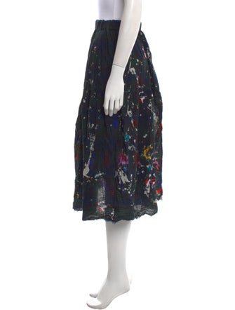 R13 Printed Midi Length Skirt