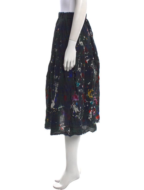 R13 Printed Midi Length Skirt