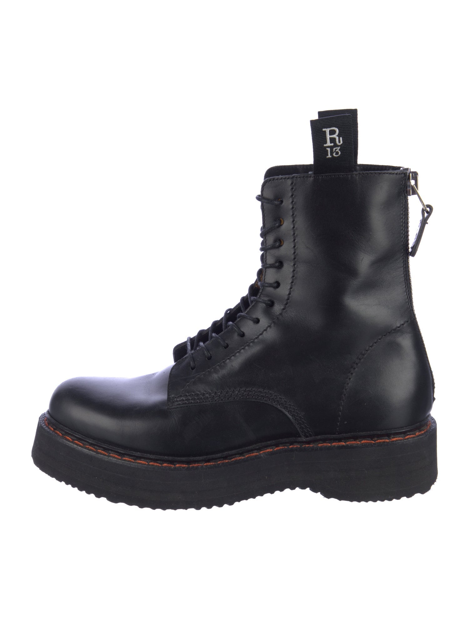 R13 Leather Combat Boots