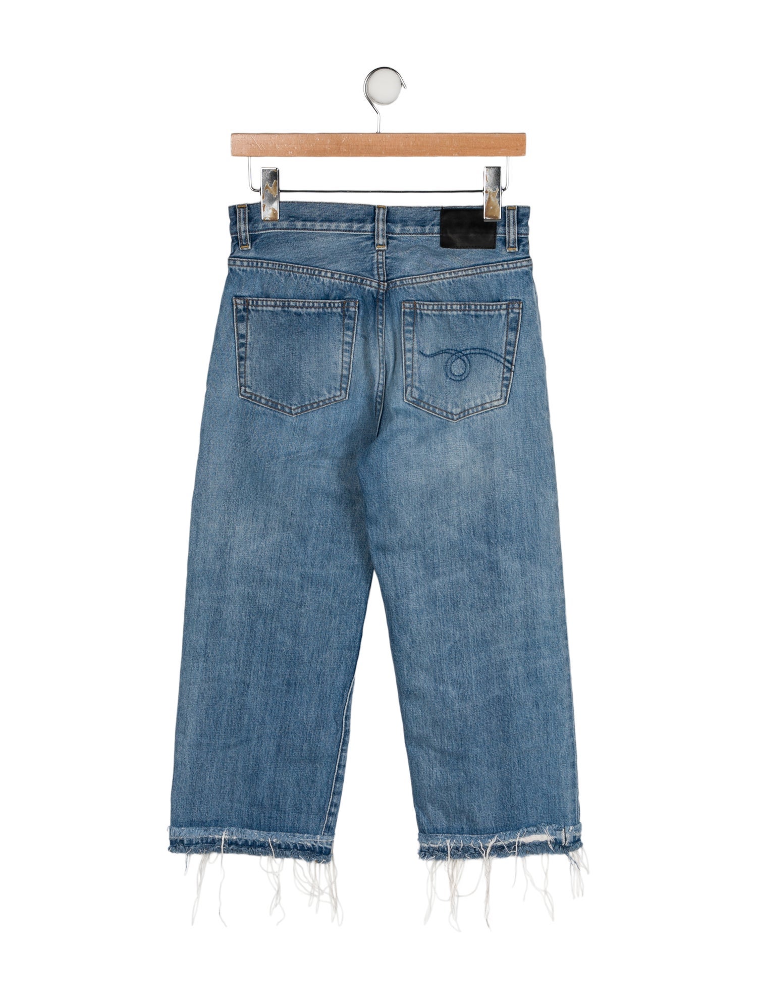 R13 Mid-Rise Wide Leg Jeans