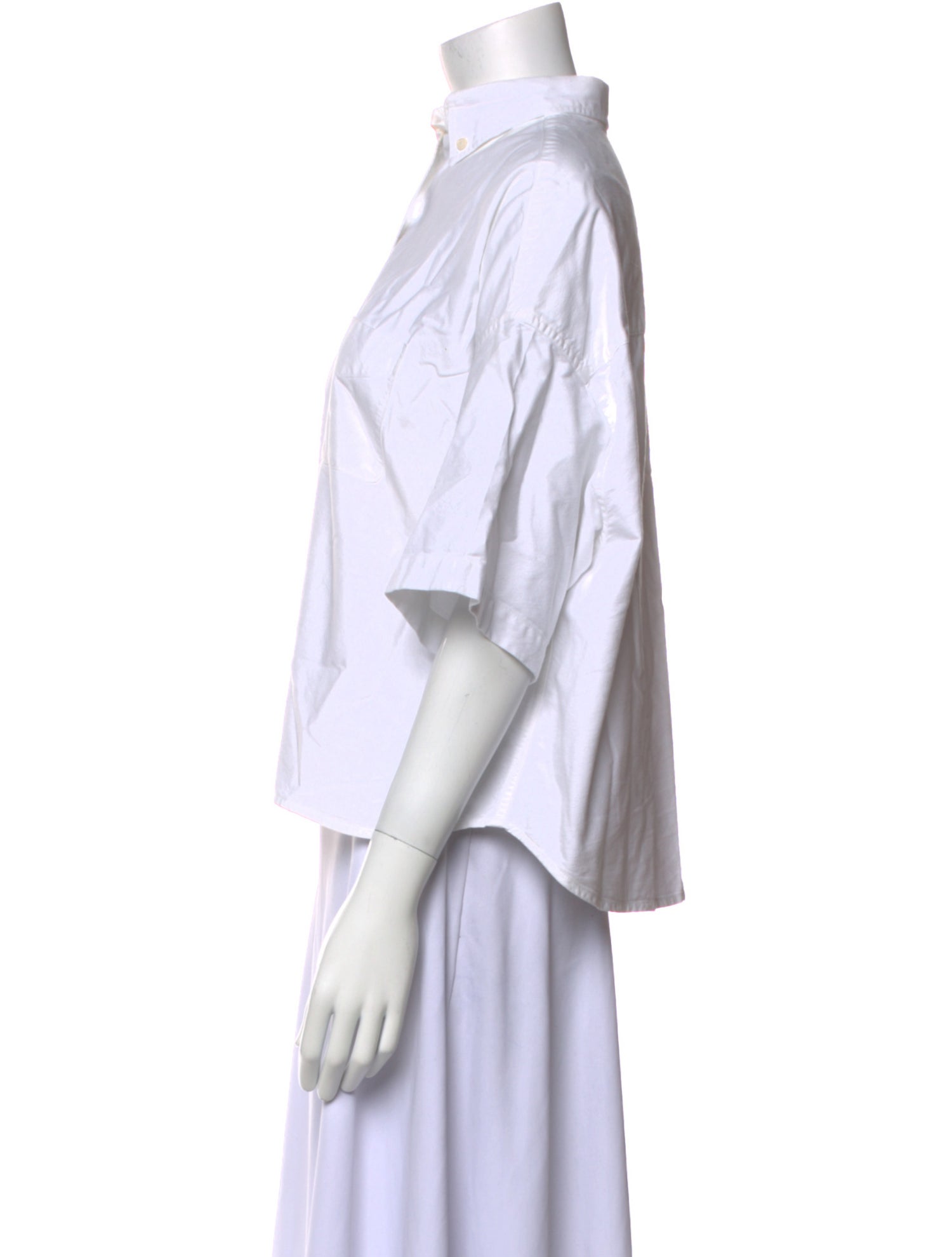 R13 Short Sleeve Button-Up Top