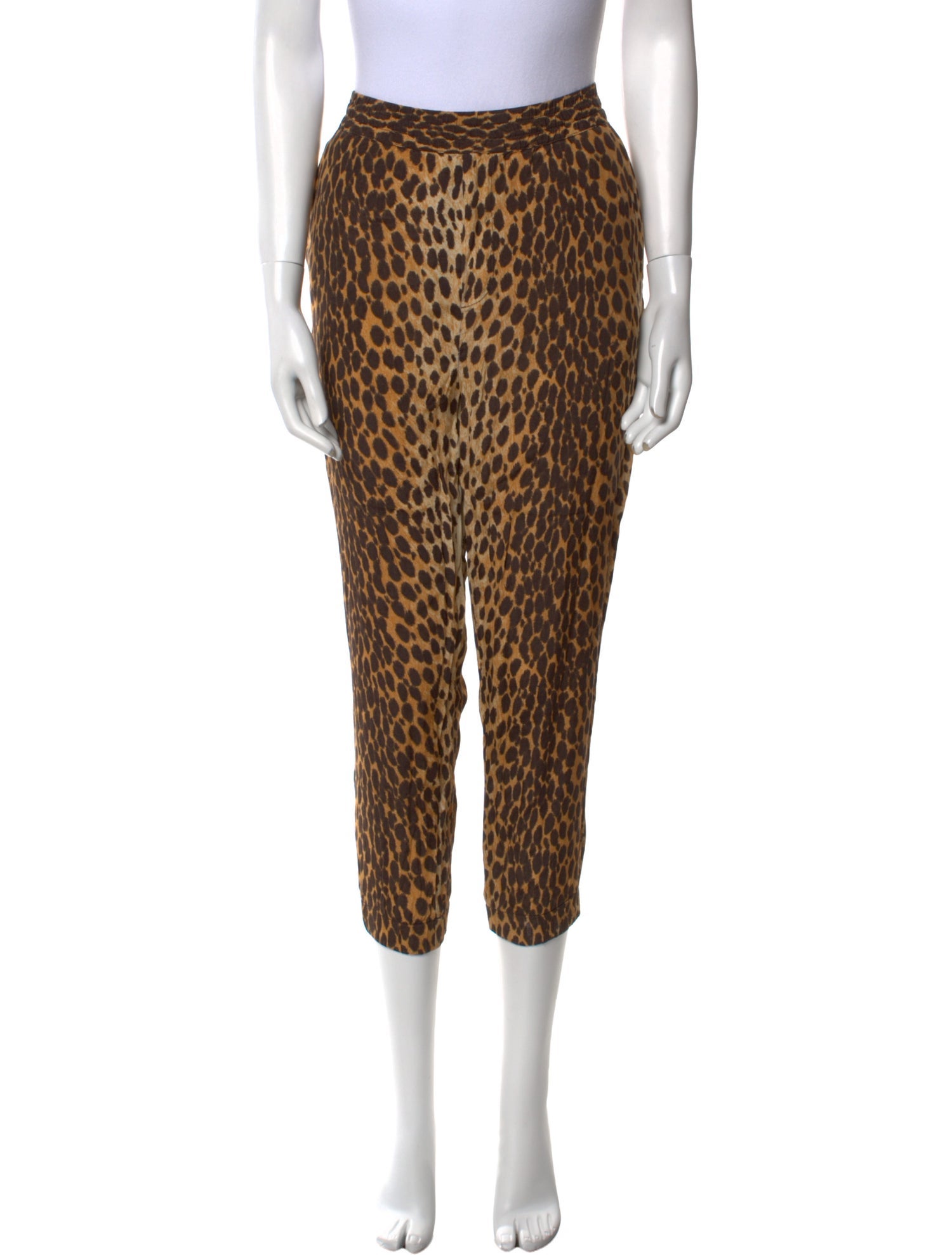 R13 Animal Print Skinny Leg Pants