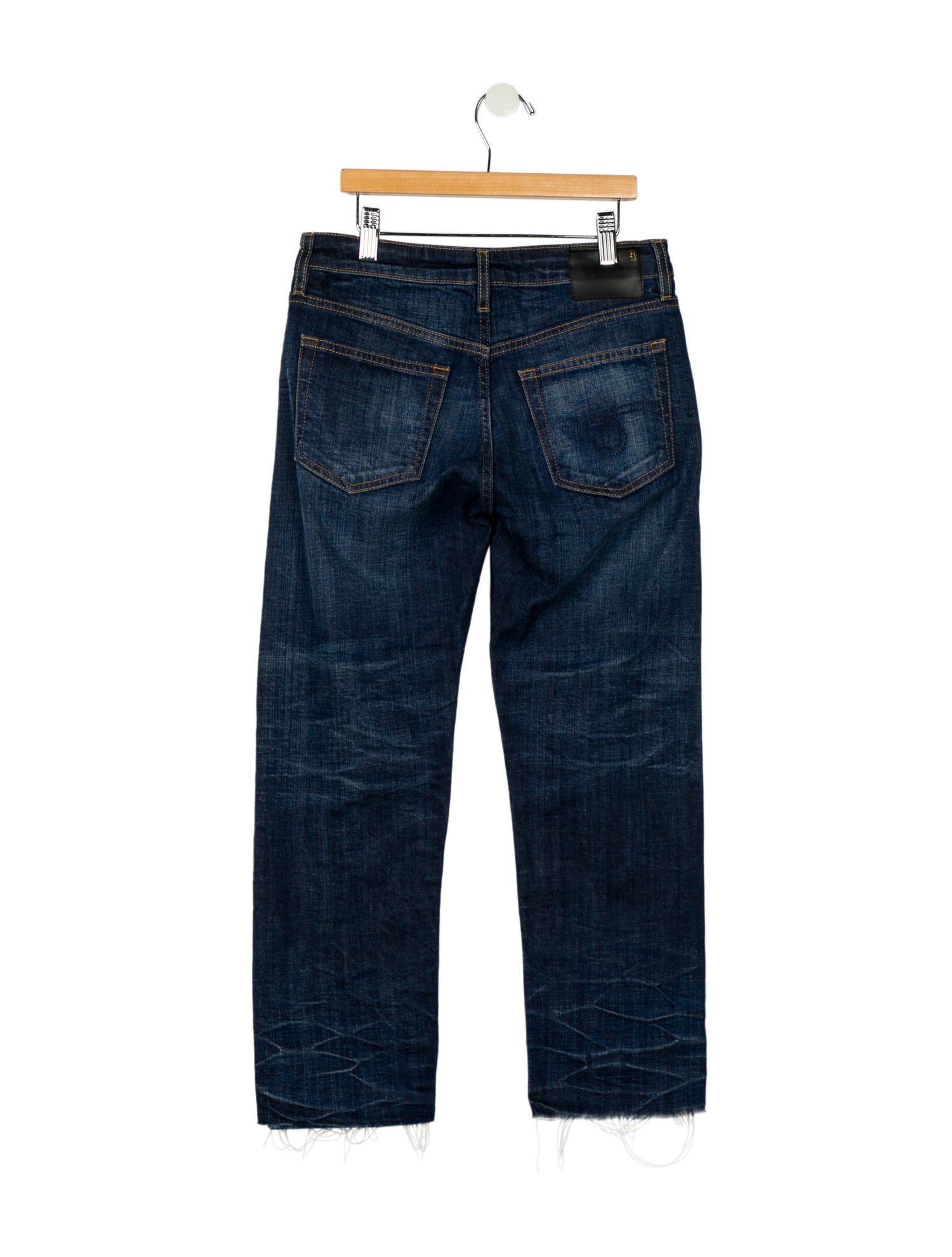 R13 Mid-Rise Straight Leg Jeans