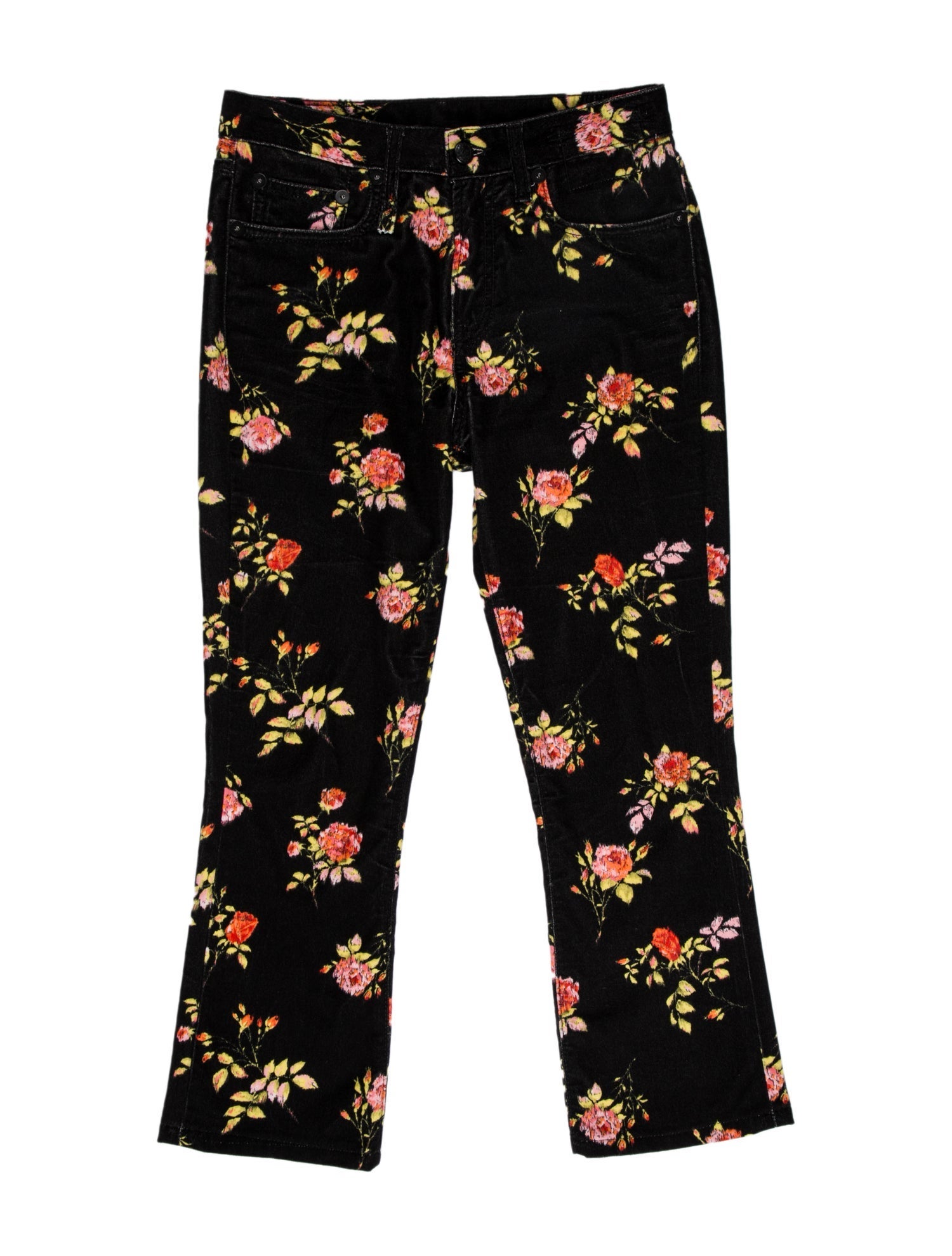 R13 Floral Print Straight Leg Pants