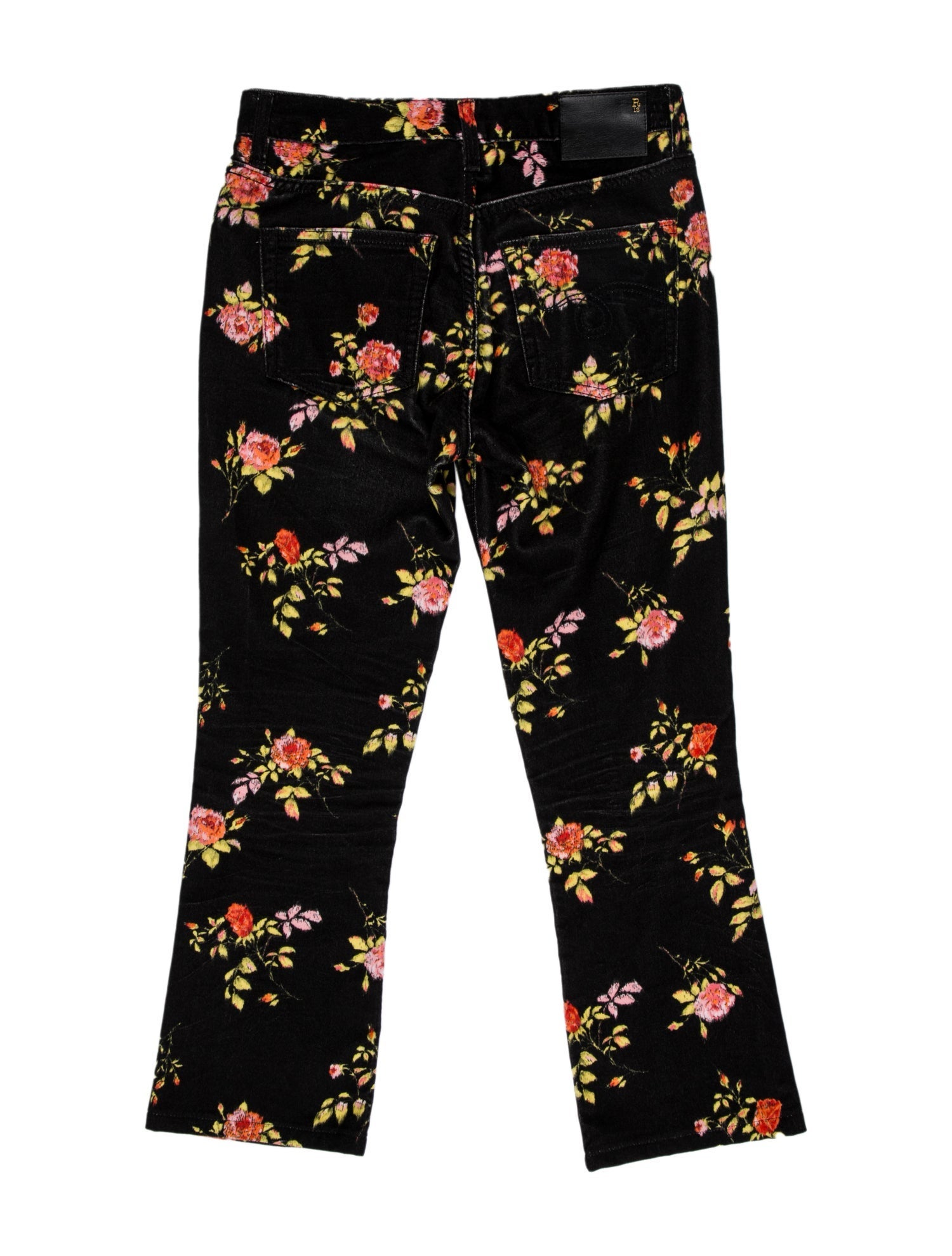 R13 Floral Print Straight Leg Pants