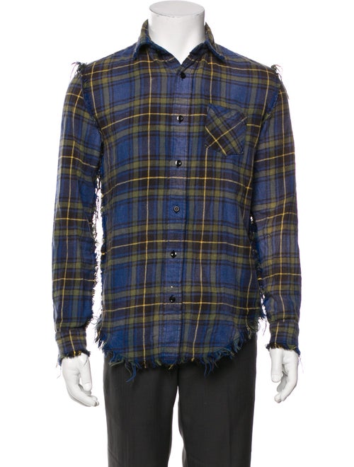 R13 Plaid Print Peacoat