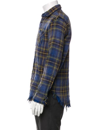 R13 Plaid Print Peacoat