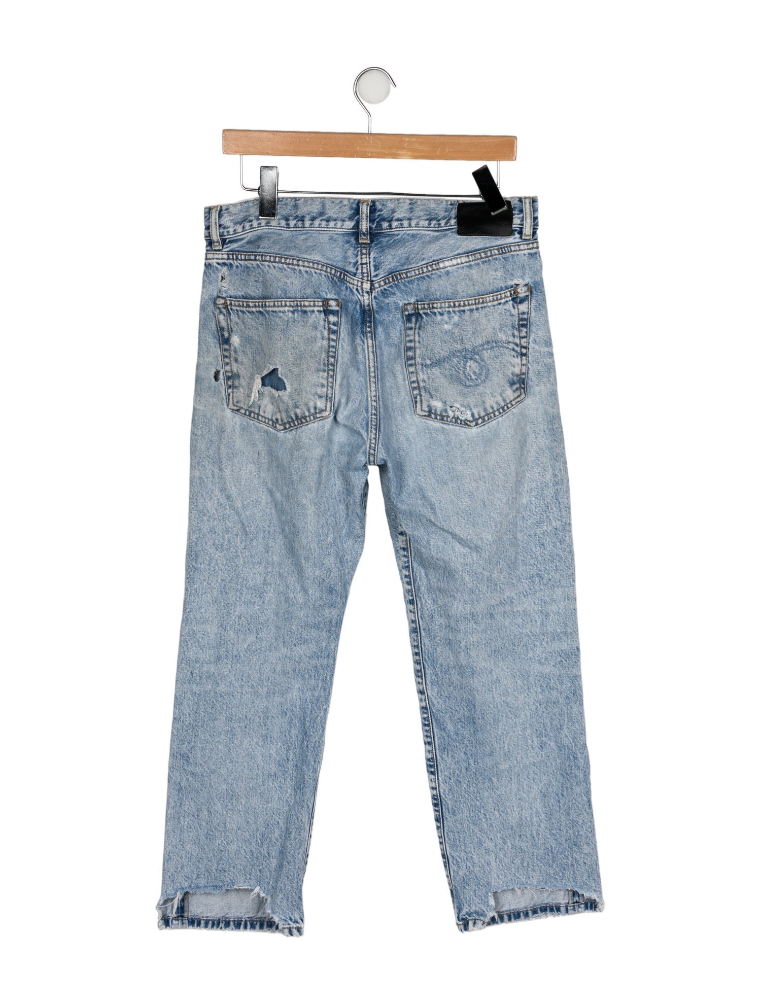 R13 High-Rise Straight Leg Jeans
