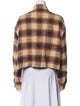 R13 Plaid Print Long Sleeve Button-Up Top
