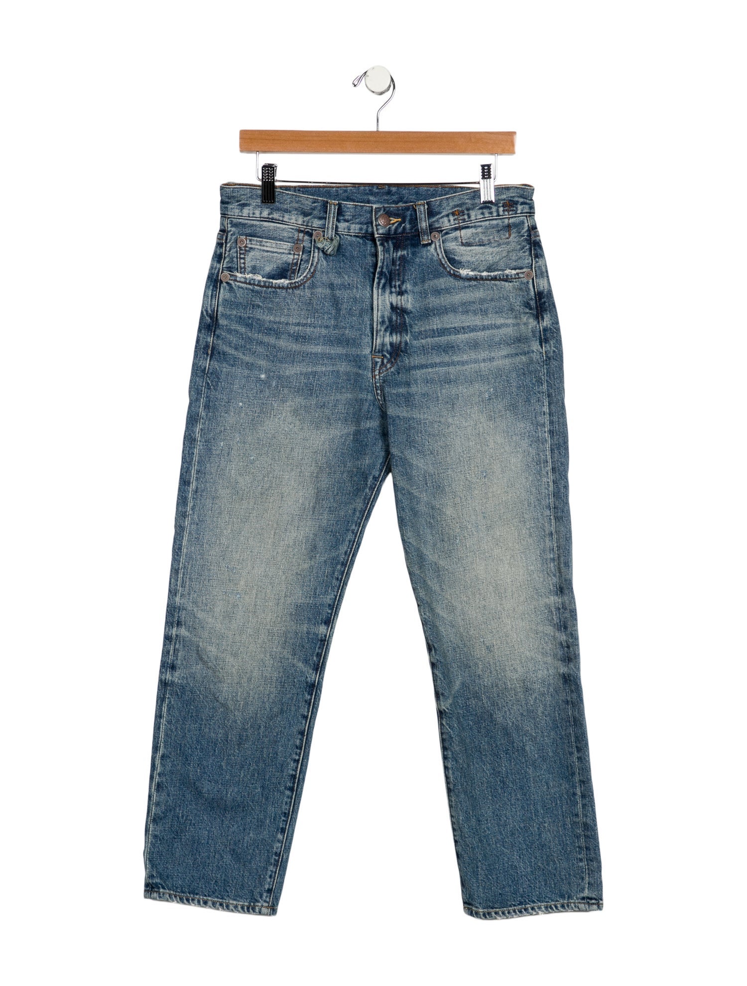 R13 High-Rise Straight Leg Jeans