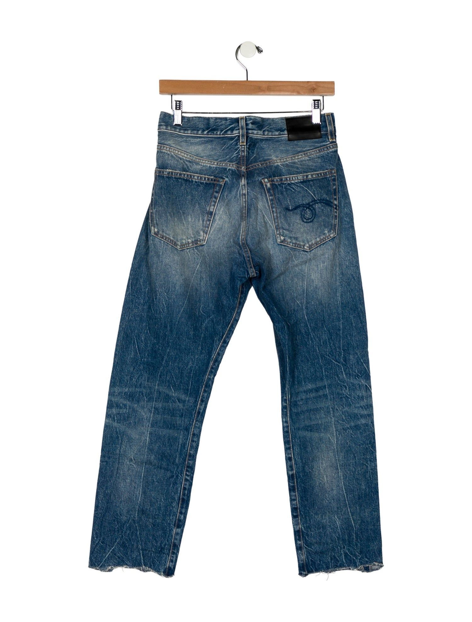 R13 High-Rise Straight Leg Jeans