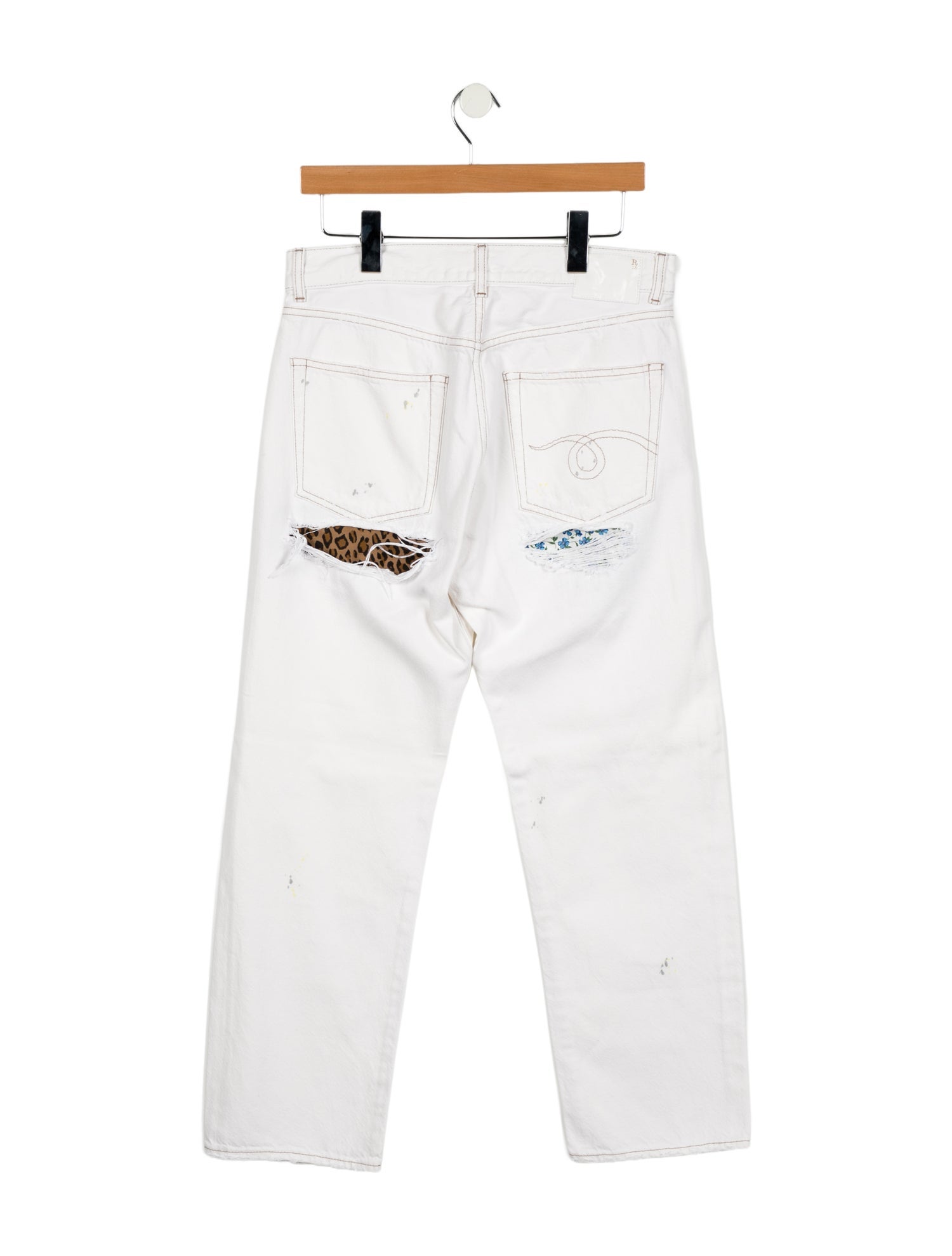 R13 High-Rise Straight Leg Jeans