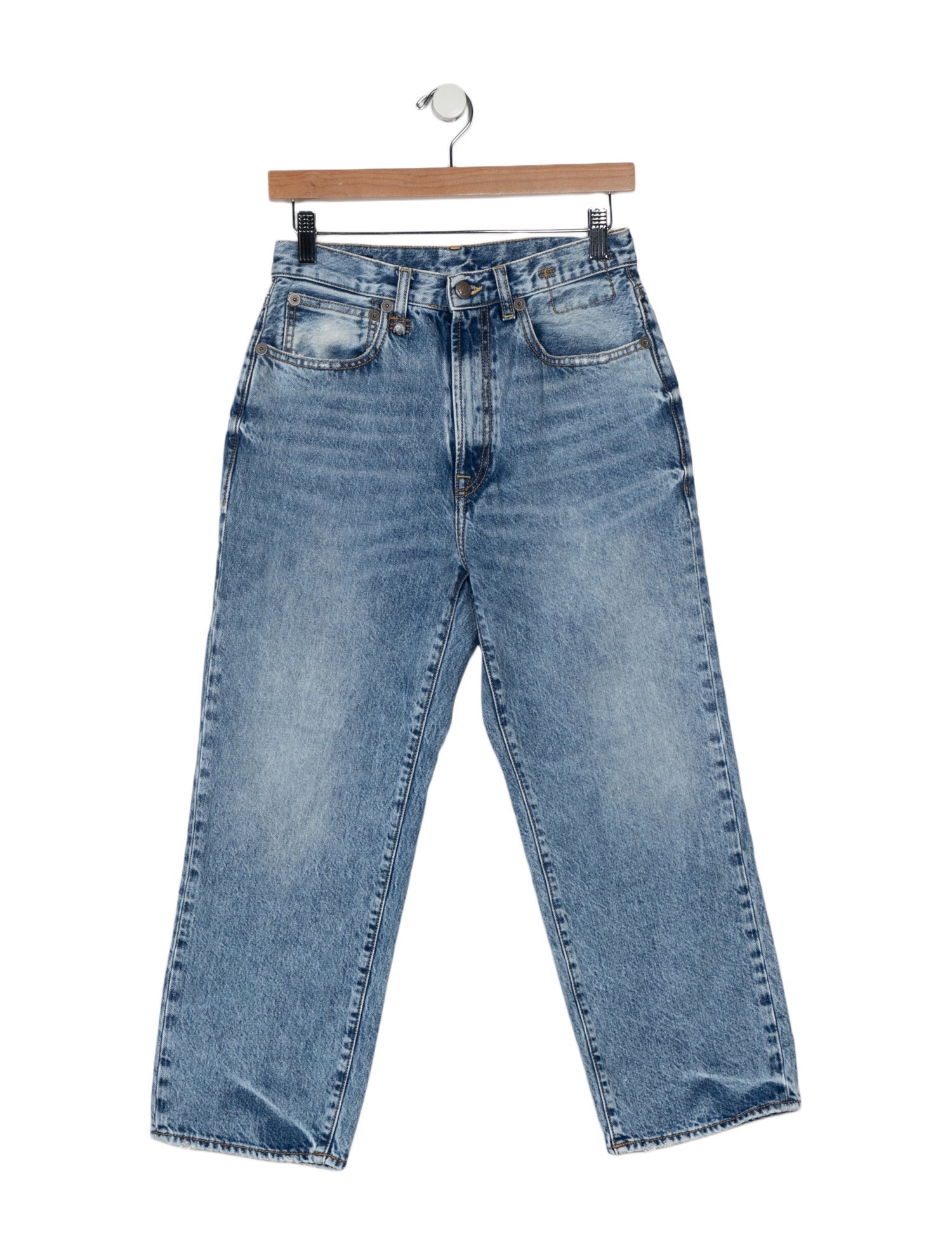 R13 High-Rise Straight Leg Jeans