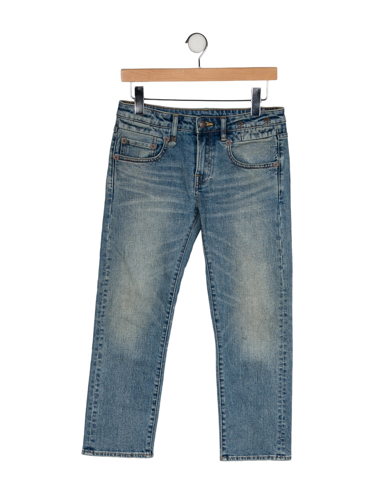 R13 Mid-Rise Straight Leg Jeans