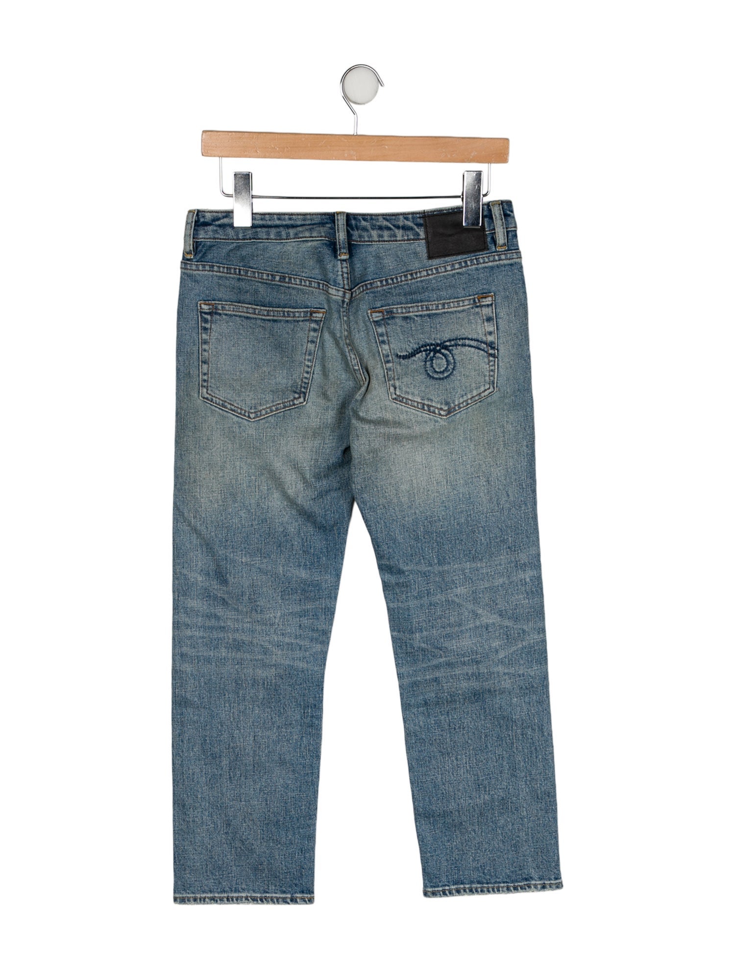 R13 Mid-Rise Straight Leg Jeans