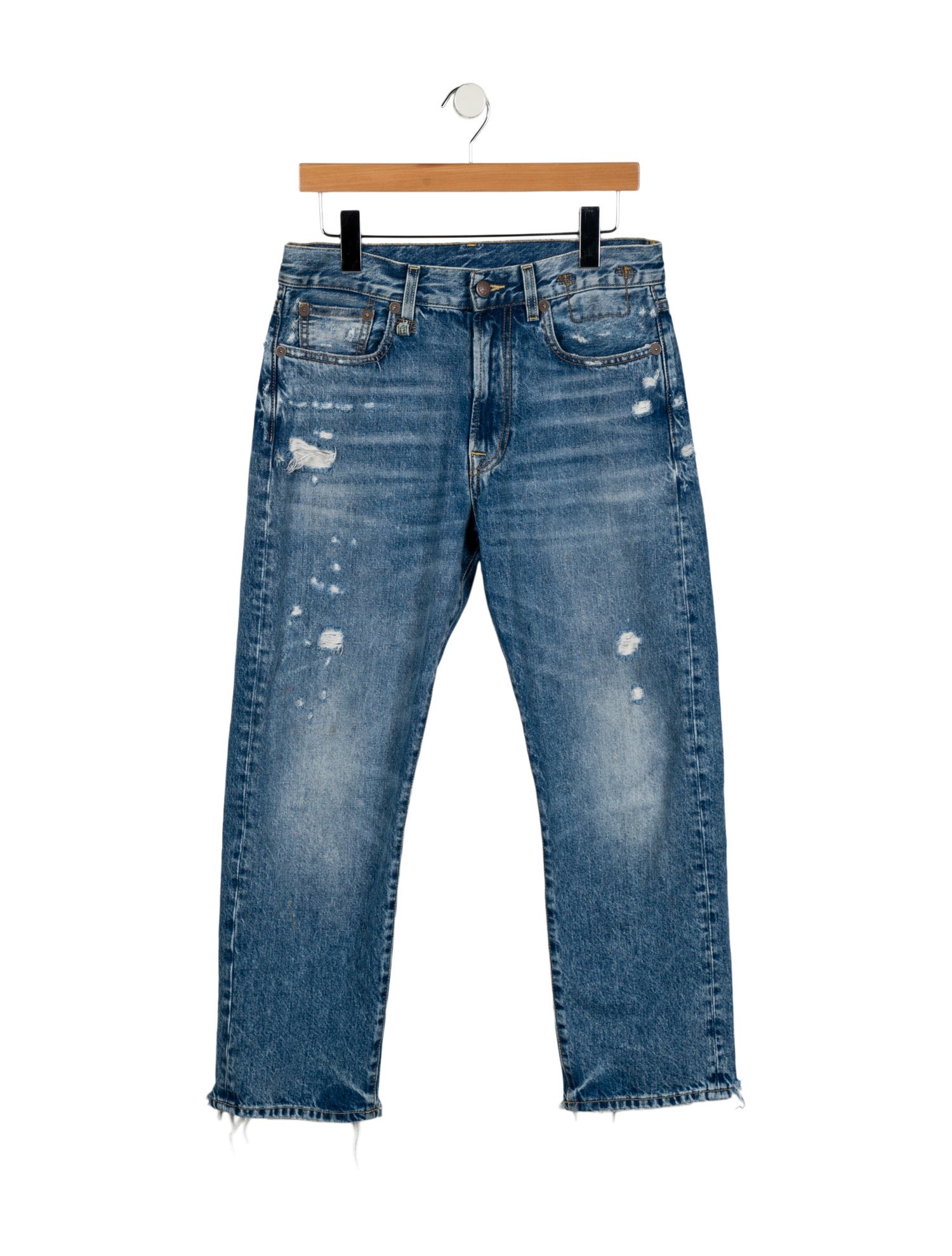 R13 High-Rise Straight Leg Jeans