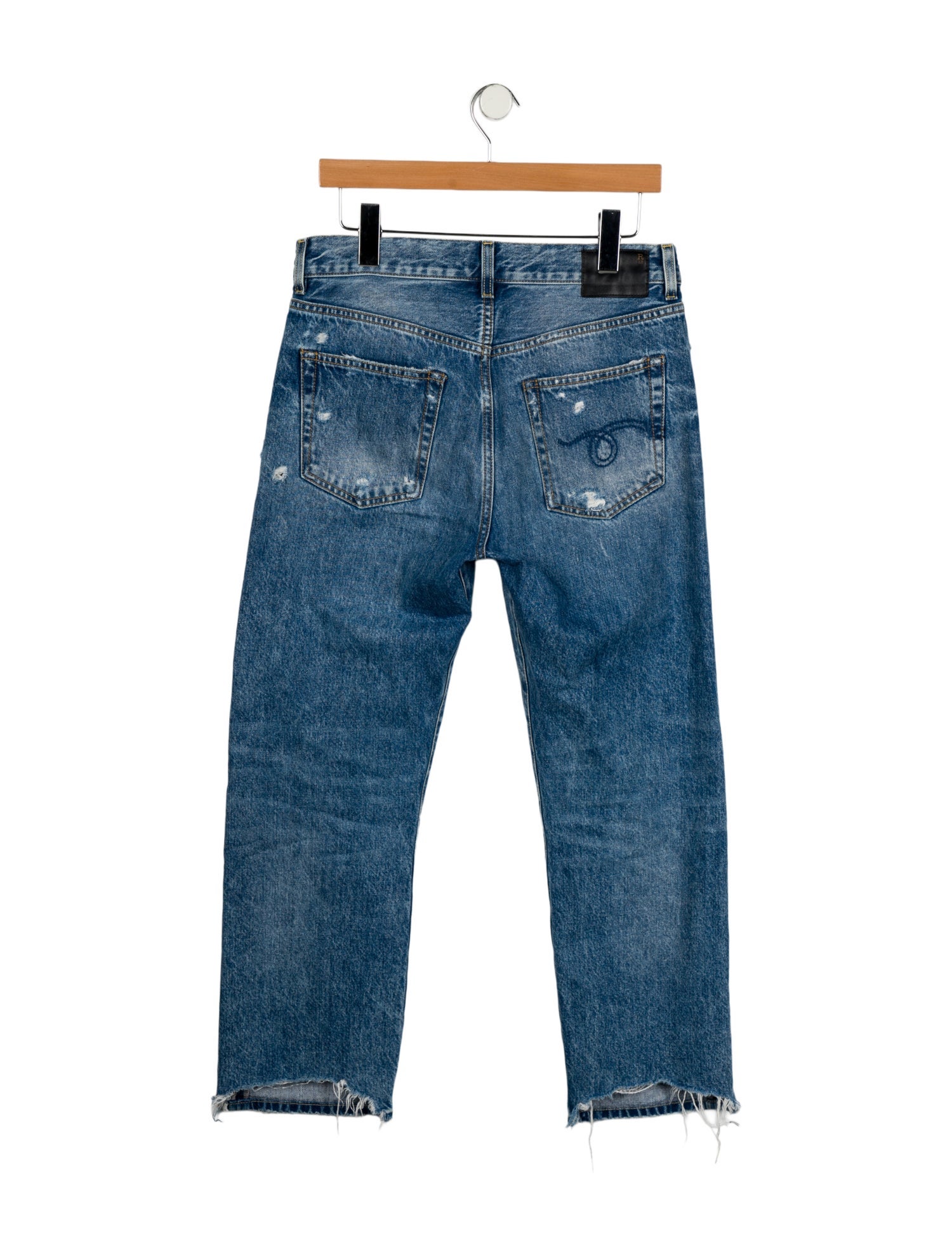 R13 High-Rise Straight Leg Jeans