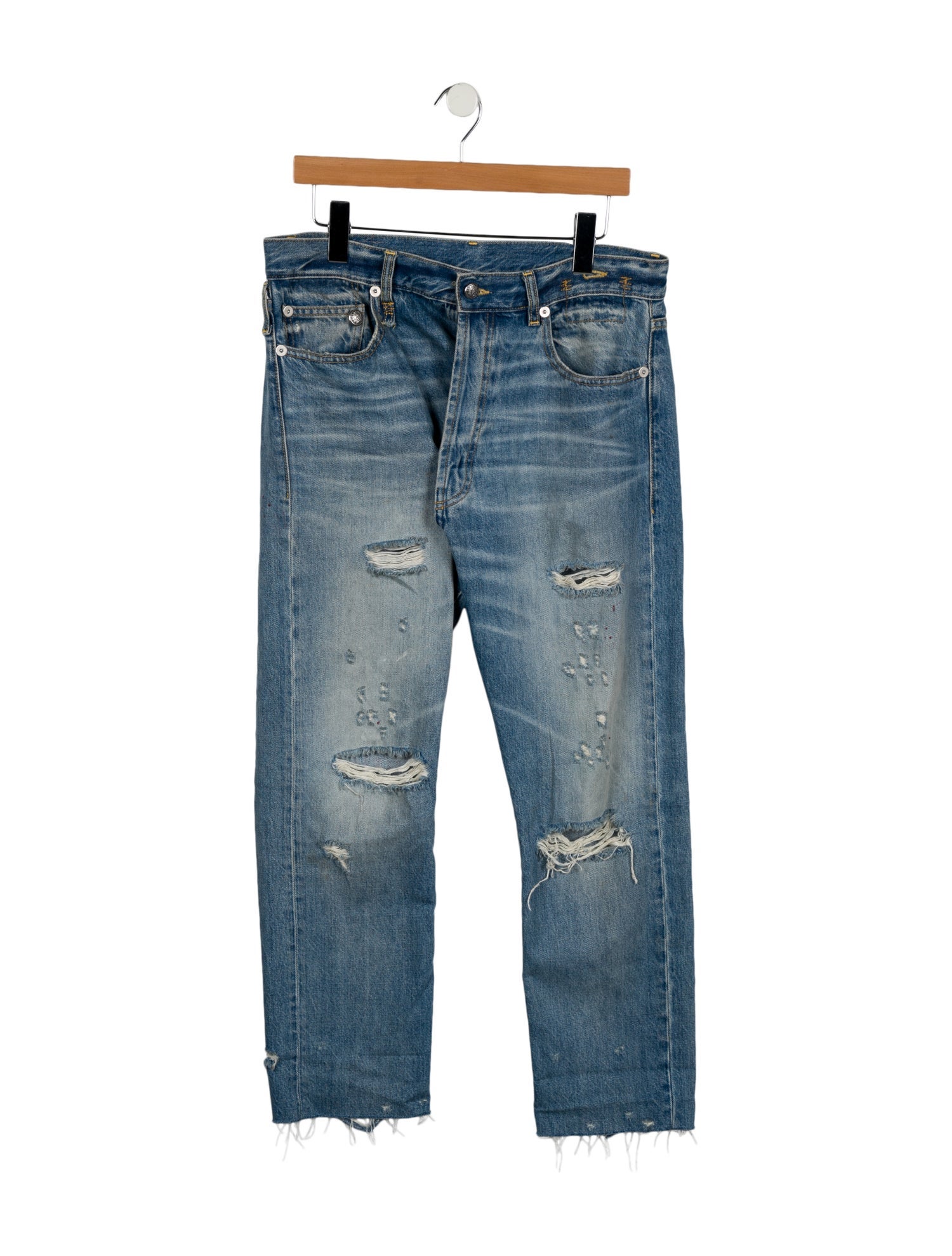 R13 High-Rise Straight Leg Jeans