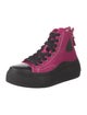 R13 Canvas Colorblock Pattern Wedge Sneakers