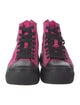 R13 Canvas Colorblock Pattern Wedge Sneakers