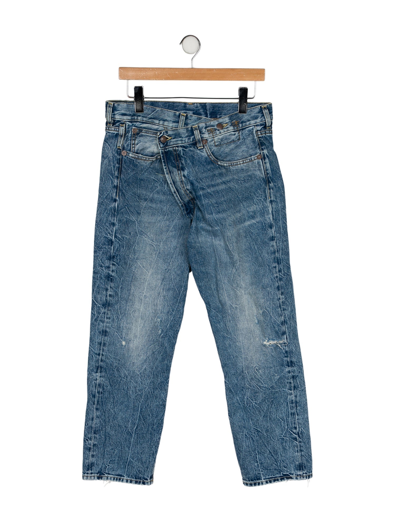 R13 High-Rise Straight Leg Jeans