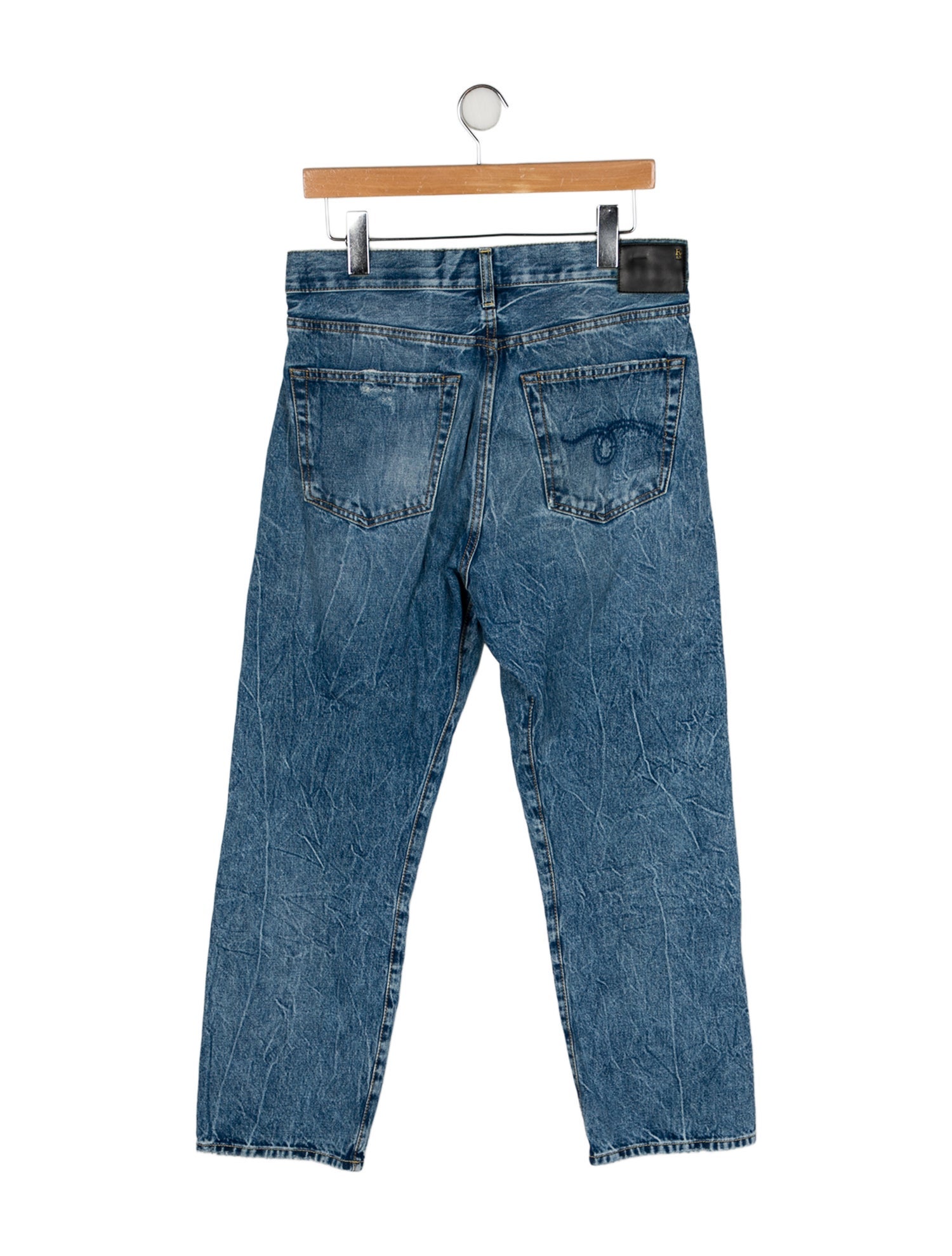 R13 High-Rise Straight Leg Jeans