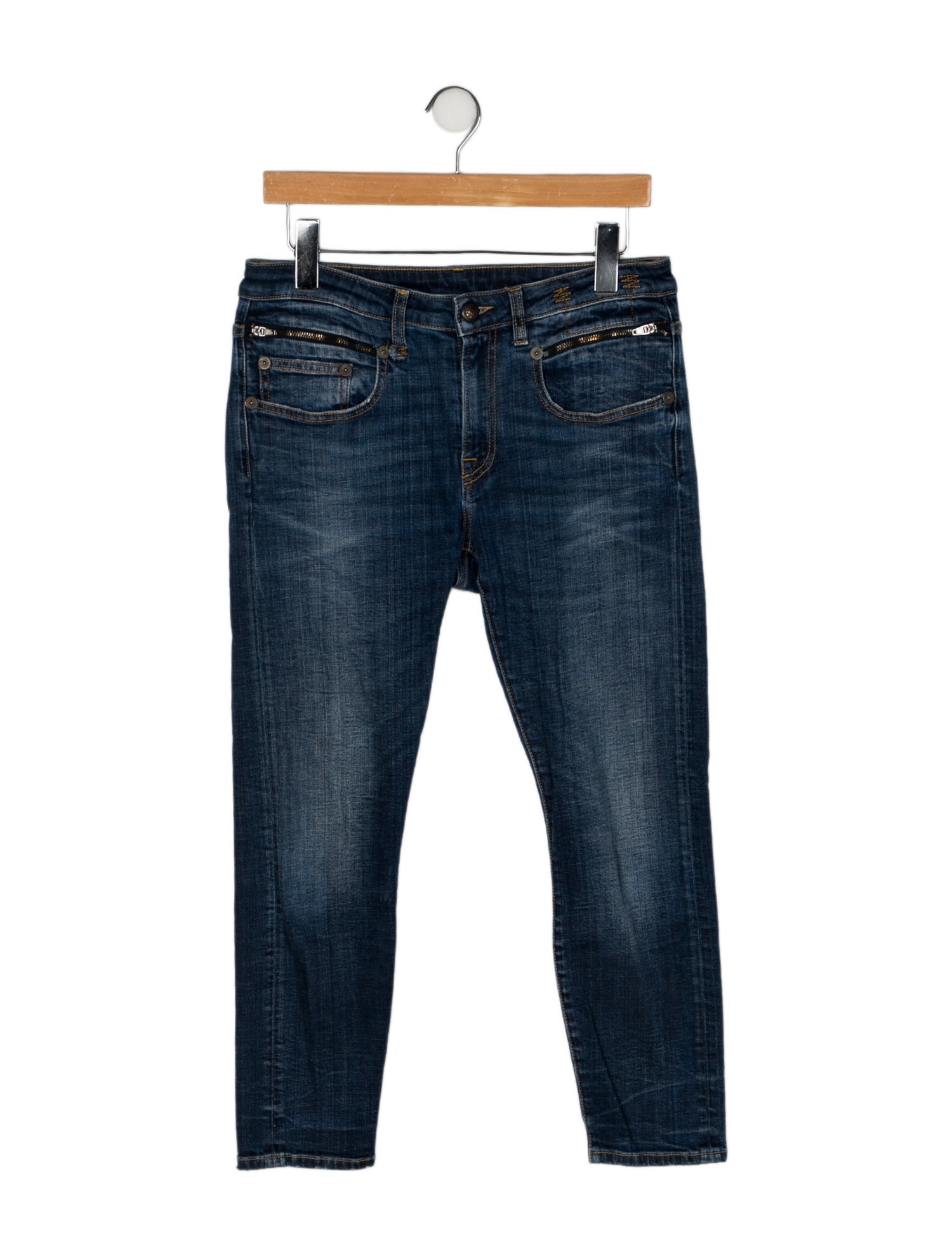 R13 Mid-Rise Skinny Leg Jeans