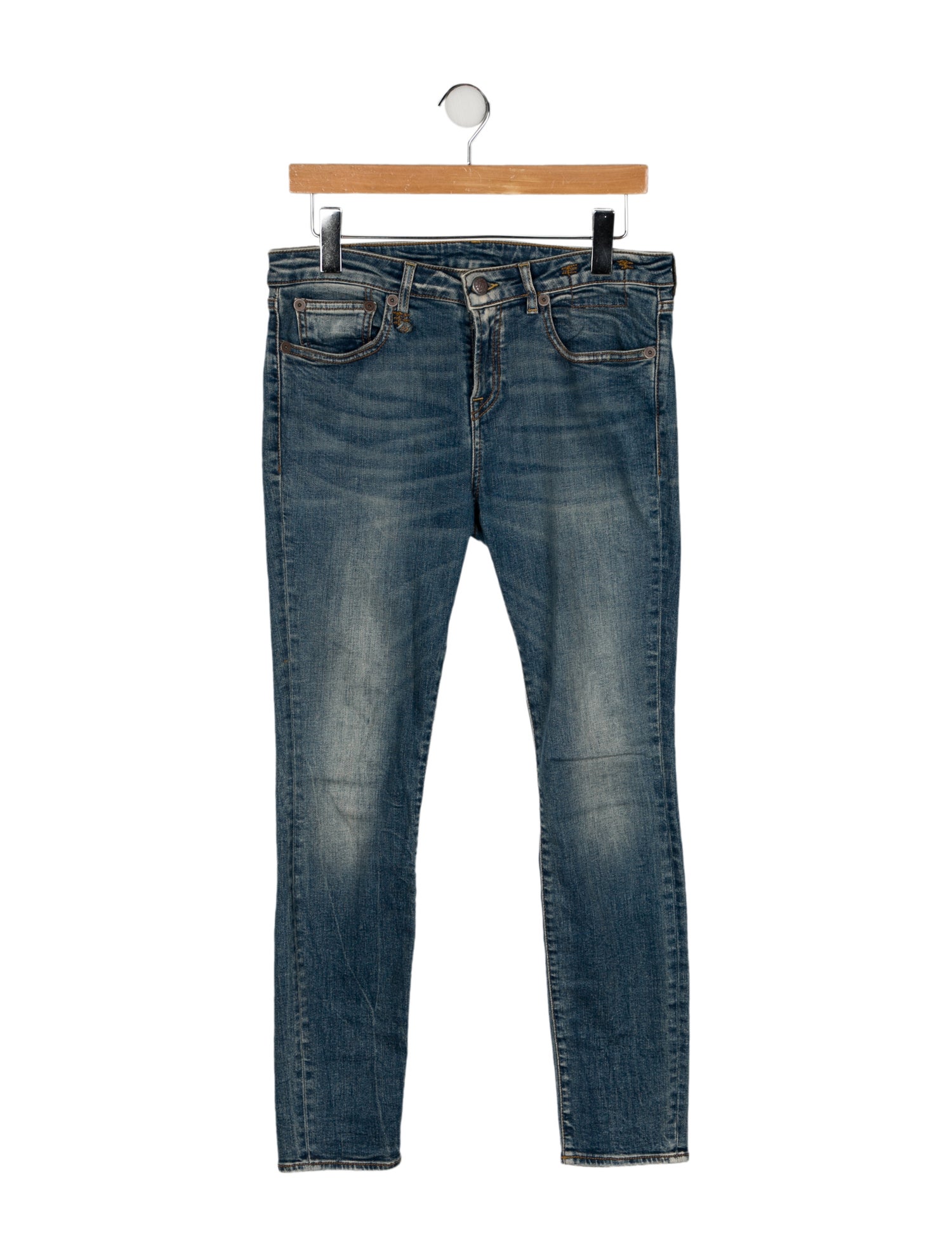 R13 Mid-Rise Skinny Leg Jeans